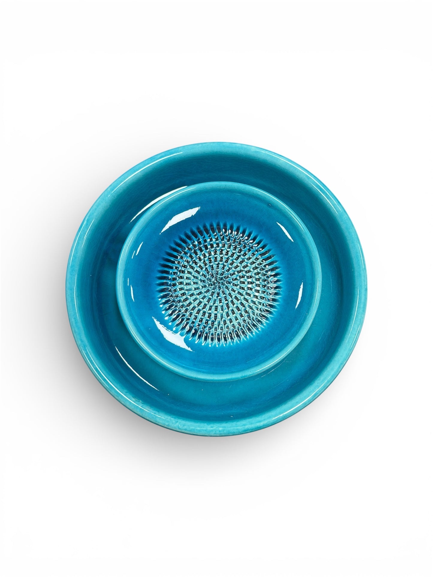 PLATO RALLADOR TURQUESA